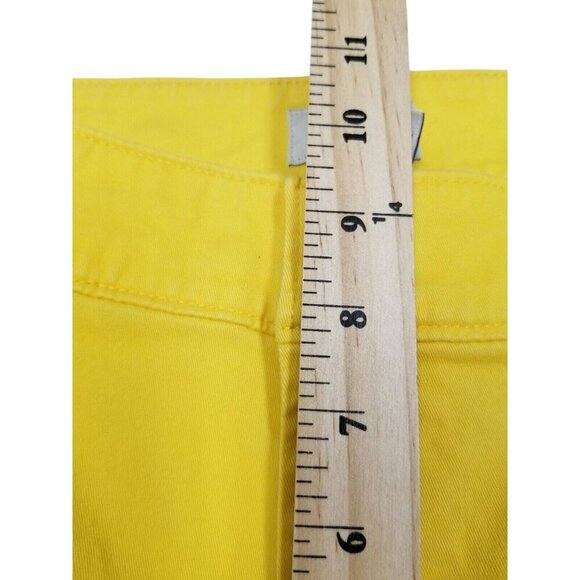 Monroe & Main Womens Yellow Cropped Pants Size 8‎ High Waisted - Picture 10 of 10